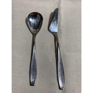 COPY - Carl Mertens CMR13 Butter Knife and Sugar Spoon Solingren Germany 18/8 S…